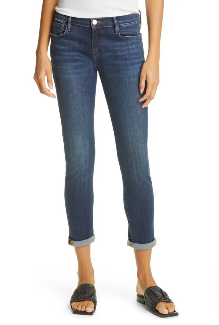 Frame Denim Le Garcon boyfriend mid rise straight fit jeans 29